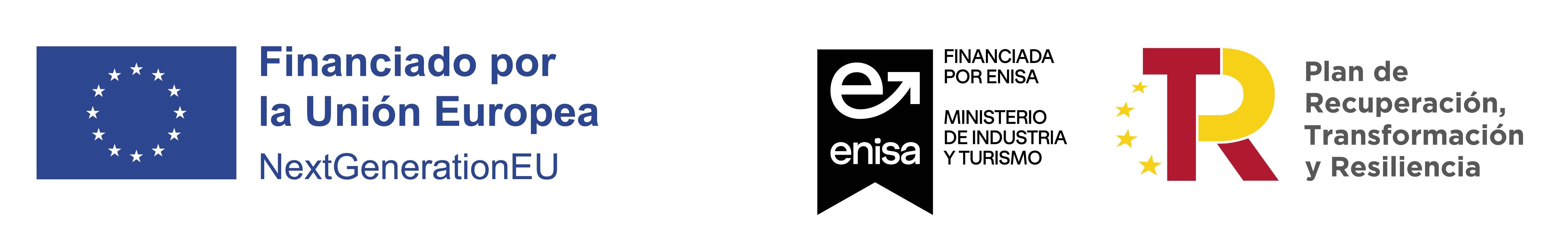 Financiado por la Unión Europea — NextGenerationEU. Financiada por ENISA, Ministerio de Industria y Turismo. Plan de Recuperación, Transformación y Resiliencia